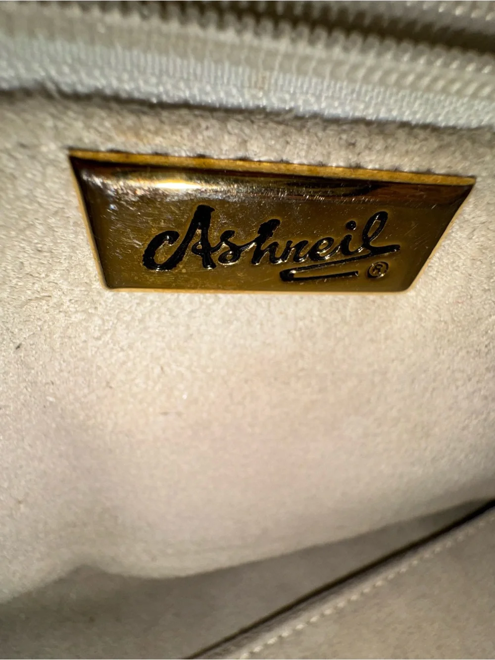 Vintage Ashneil Hand-Crafted Black Leather Domed Satchel Handbag